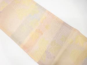 紗　葡萄模様織り出し　袋帯